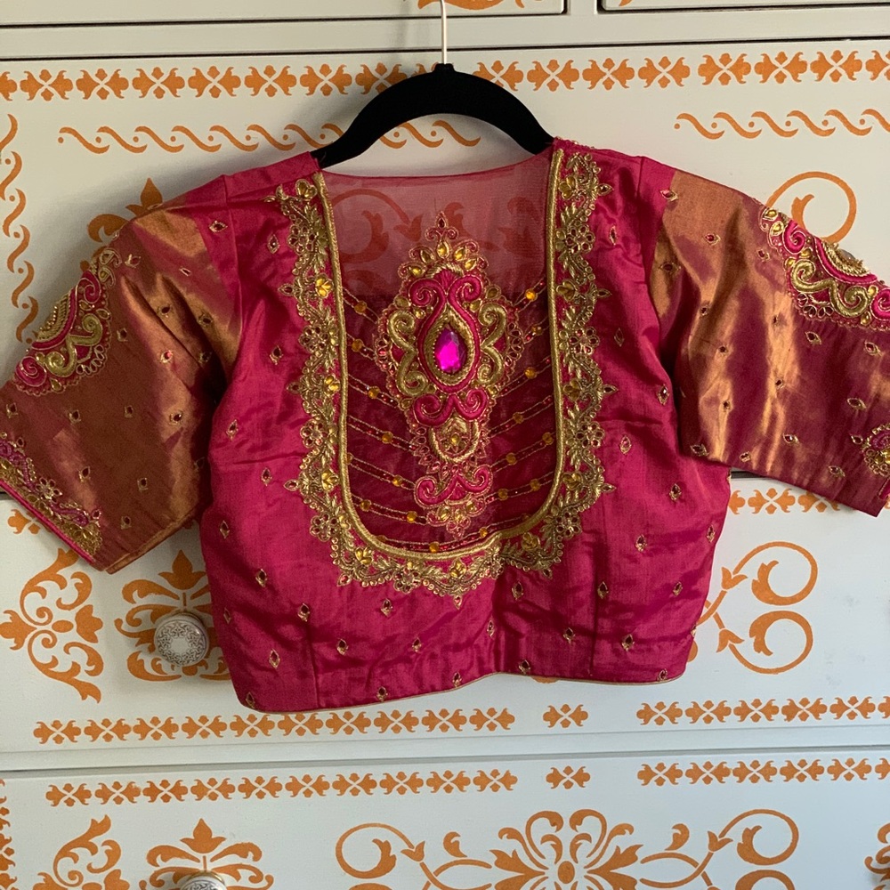 Silk saree blouse